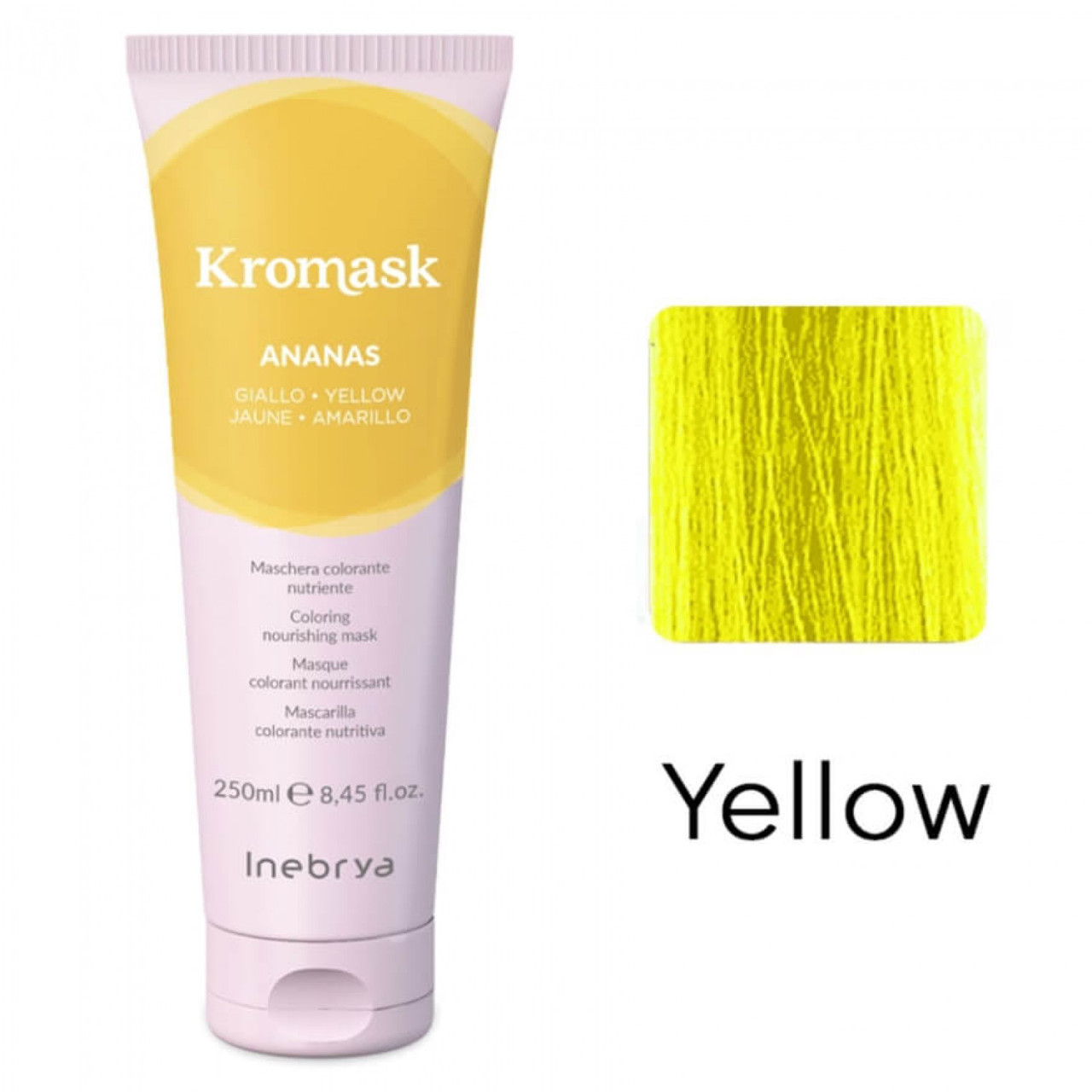 Тонувальна маска для волосся жовта Inebrya Kromask Yellow, 250 мл (1026451)
