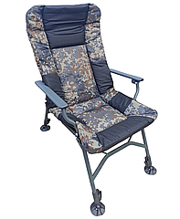 Крісло рибальське складане з підлокітниками 120*55*45 см - рибальське крісло складане