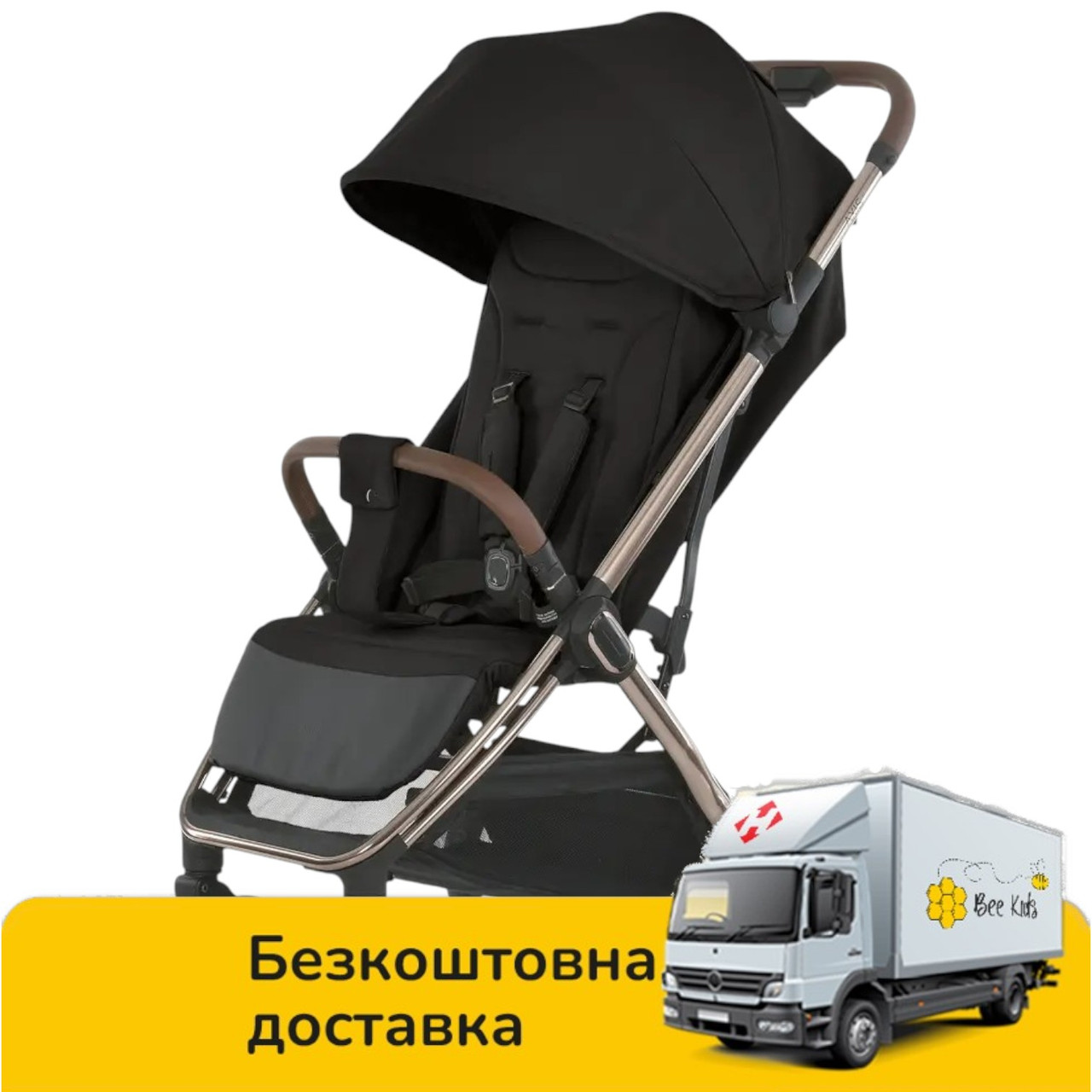 Коляска прогулянкова EL CAMINO AXIS ME 1192 Black Чорна, фото 1