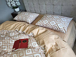 Орнамент беж, cotton (Полуторній)