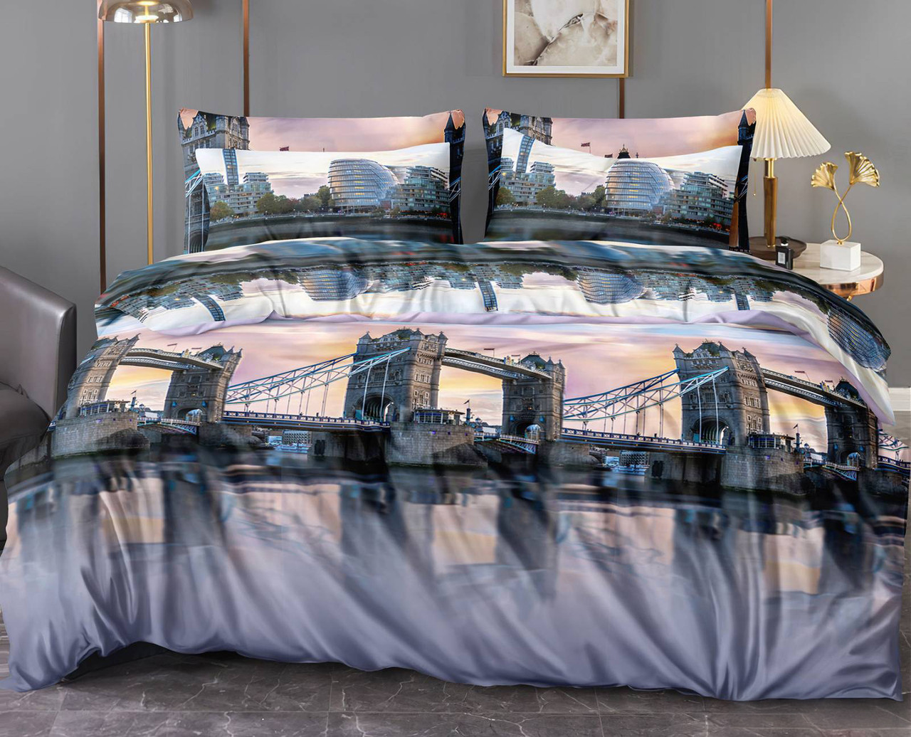 Постільна білизна Королева Ночі (Ранфорс) | Євро комплект | 50х70 | Лондонський міст, фото 1