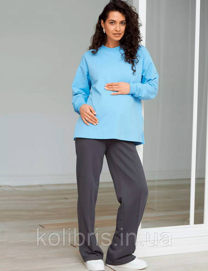 Брюки палаццо для вагітних трикотажні, фото 1