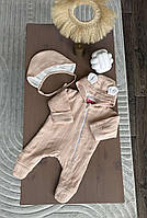 Літній комбінезон для новонародженого , комбінезон муслін дитячий, легкий комбінезон з мусліну Angelok-child