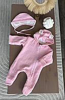 Літній комбінезон для новонародженого, комбінезон муслін дитячий, легкий комбінезон з мусліну Angelok-child