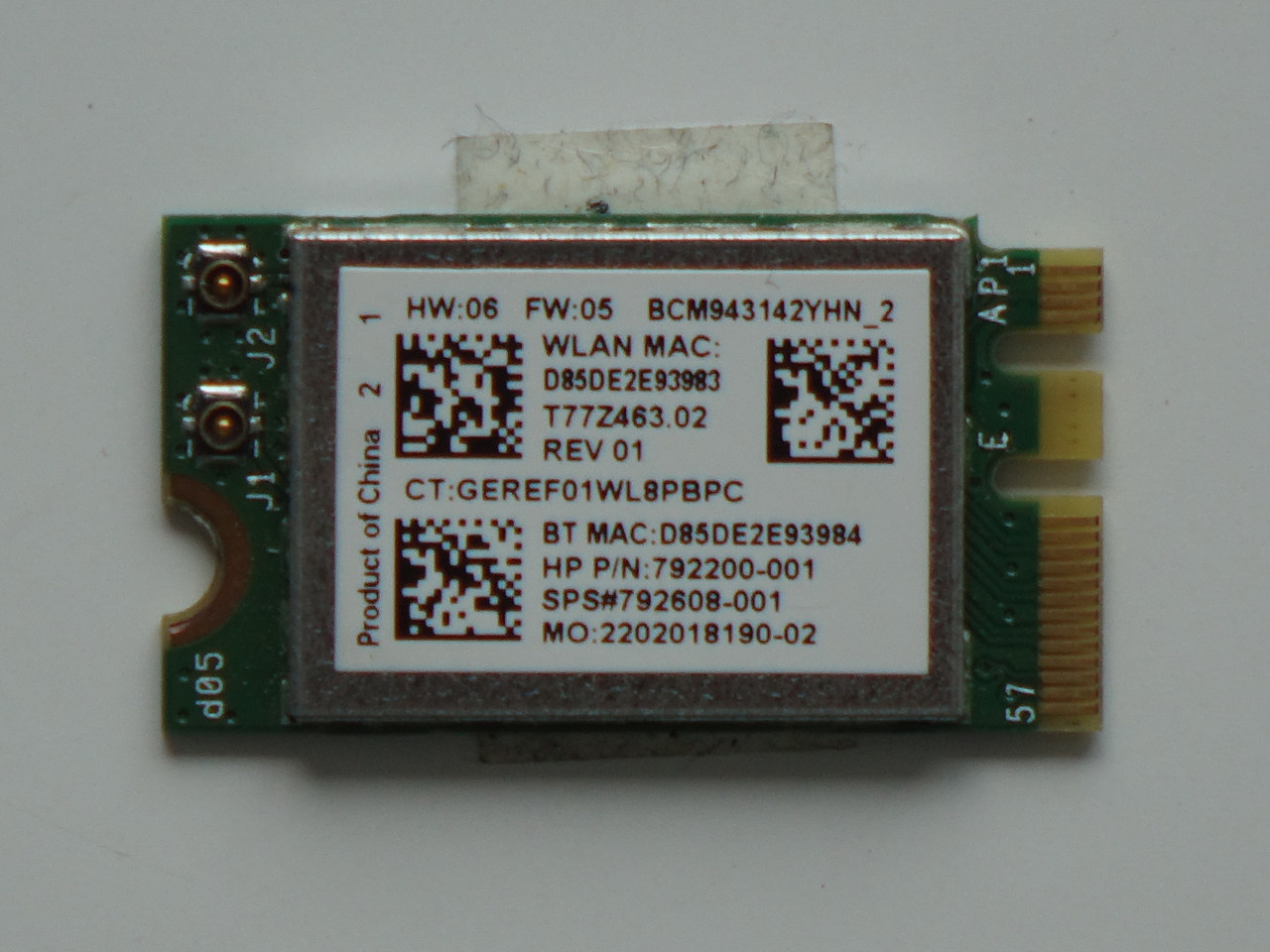 Broadcom BCM943142Y Wi-Fi Адаптер Модуль Мережева карта, БУ