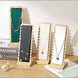 Бежева бамбукова підставка для ланцюжків та браслетів, фото 3