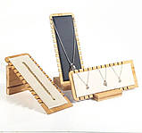 Бежева бамбукова підставка для ланцюжків та браслетів, фото 2