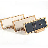 Бежева бамбукова підставка для ланцюжків та браслетів, фото 4