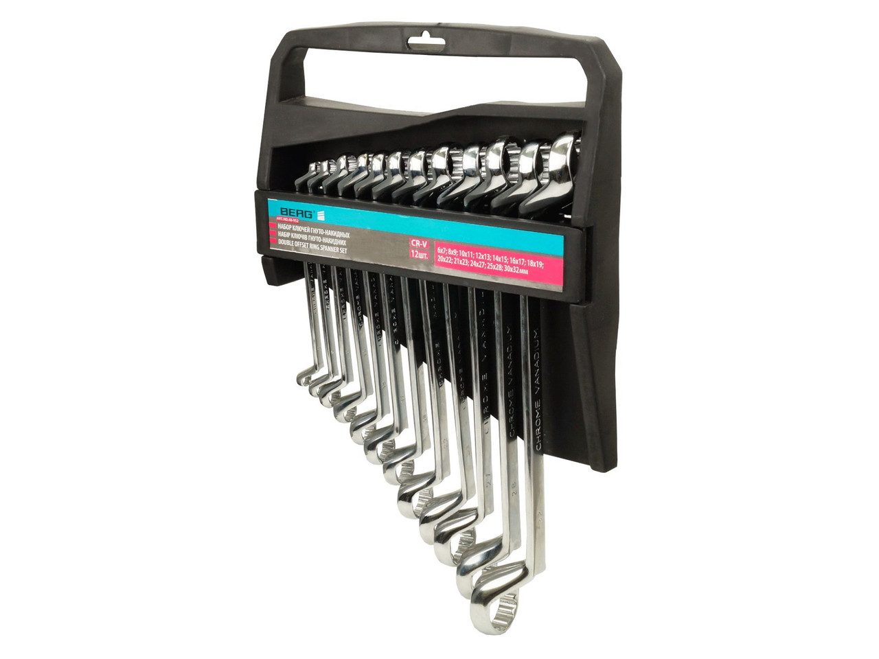 Набір ключів гнуто-накидних Berg Cr-V 6 - 32 мм 12 шт (48-952)