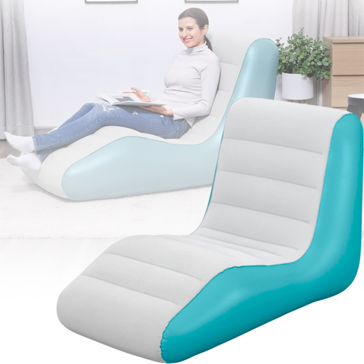 Надувне велюрове крісло 133x79x88 см Bestway 75127 Крісло для дому та тераси