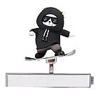 Фігурка-слайдер в автомобіль "Ведмедик-скейтер", 10х8,8см / Автомобільна іграшка на торпеду, фото 3