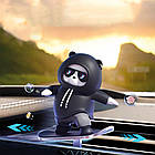 Фігурка-слайдер в автомобіль "Ведмедик-скейтер", 10х8,8см / Автомобільна іграшка на торпеду, фото 5