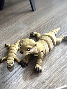 3D фігурка видра з малюком, шарнірна іграшка, рухома іграшка