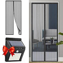 Москітна сітка 210х100см Magic Mesh + Подарунок Вуличний світильник 20LED / Антимоскітна сітка на двері