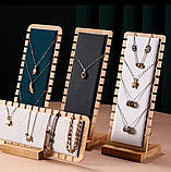 Зелена бамбукова підставка для ланцюжків та браслетів, фото 2