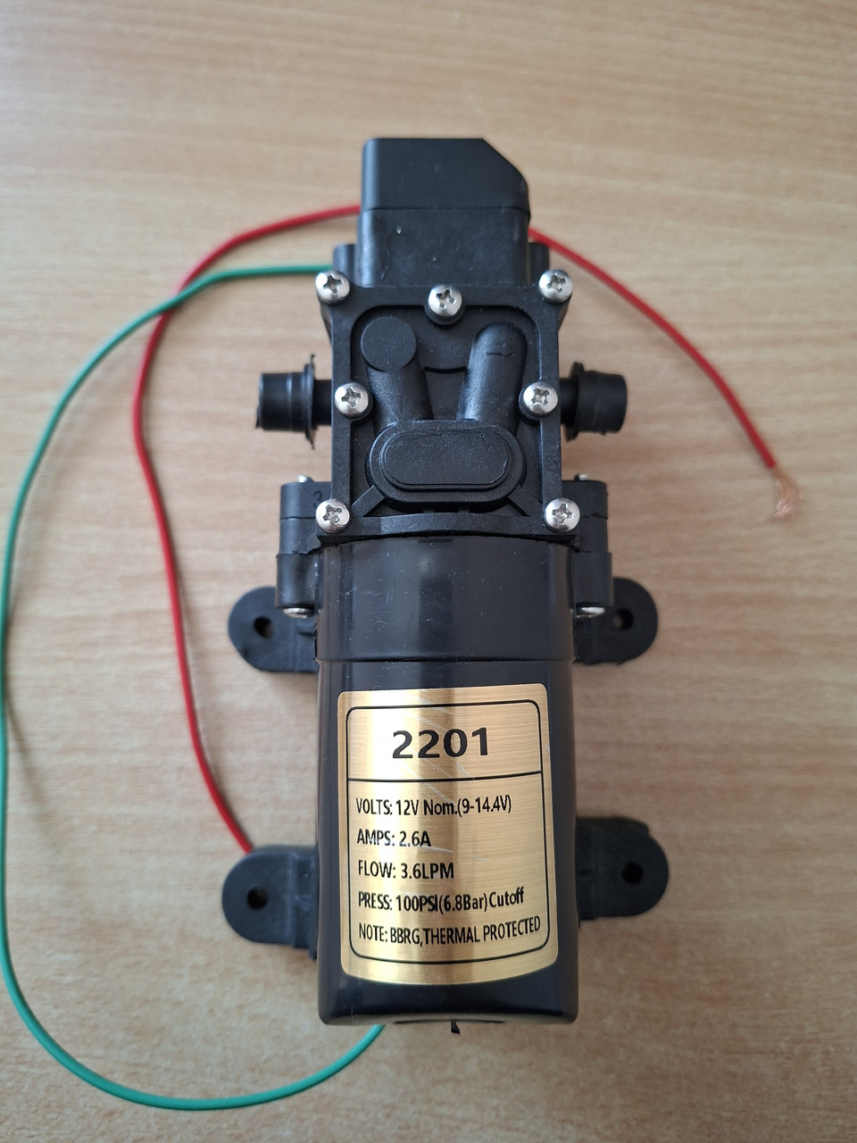 Насос для акумуляторного обприскувача 2201 універсальний,12 B, 3,6 л/мін. Помпа для оприскувача, фото 1