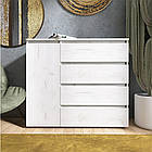 Комод Еверест КЛ-3 Лайт (телескопічні) 105х38х93 см Дуб Крафт білий (DTM-071076), фото 2