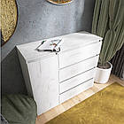 Комод Еверест КЛ-3 Лайт (телескопічні) 105х38х93 см Дуб Крафт білий (DTM-071076), фото 3