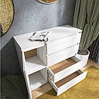 Комод Еверест КЛ-3 Лайт (телескопічні) 105х38х93 см Дуб Крафт білий (DTM-071076), фото 4