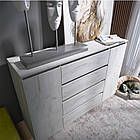 Комод Еверест КЛ-4 Лайт (телескопічні) 140х38х93 см Дуб Крафт білий (DTM-071077), фото 3