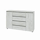 Комод Еверест КЛ-4 Лайт (телескопічні) 140х38х93 см Дуб Крафт білий (DTM-071077), фото 5