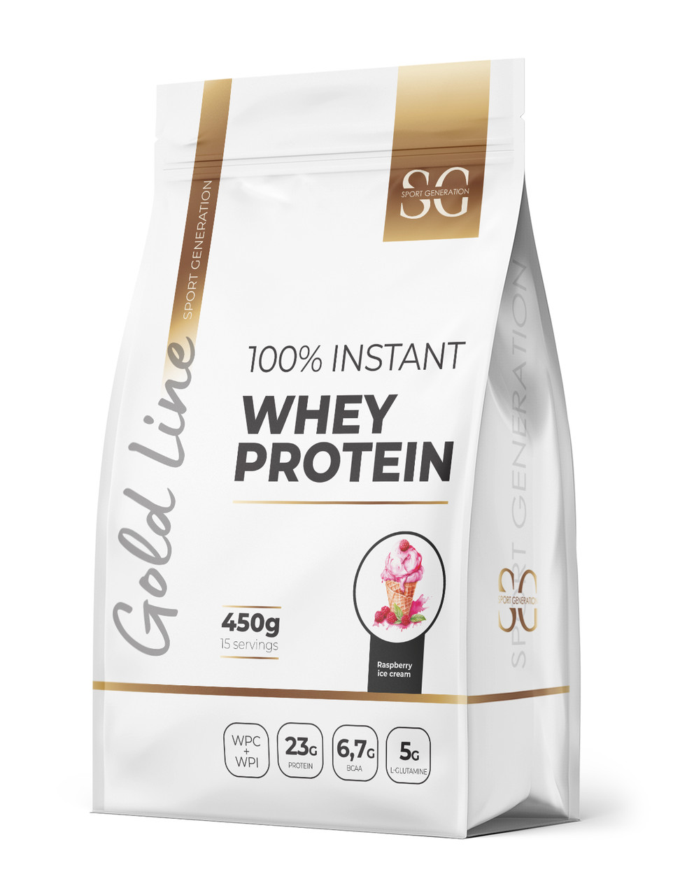 Sport Generation 100% Instant Whey Protein 450g Raspberry ice cream