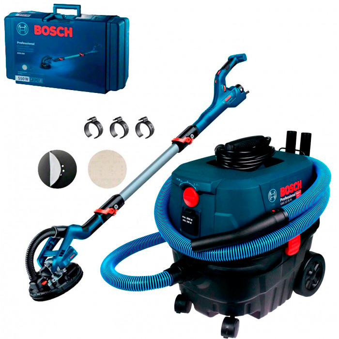 Шліфувальна машина по гіпсокартону Bosch GTR 550 Professional (жираф) з пилососом GAS 12-25 PL