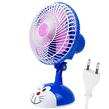 Настільний вентилятор "Котик", 2 режими, 25Вт, AT-F2502 / Міні вентилятор / Маленький вентилятор дитячий
