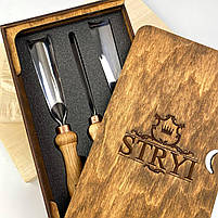 Набір стамесок для художньої різьби по дереву STRYI Start  для початківців 3 шт, фото 10