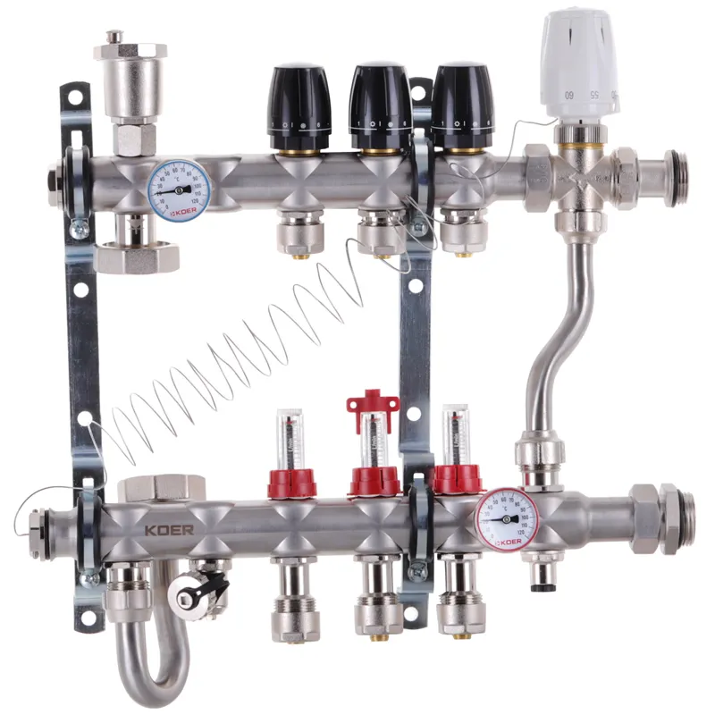 Колектор з вбудованим змішув. вузлом Koer KR.S1013-3 1" х3 SUS304 і євроконус 3/4-16 (KR2946), фото 1