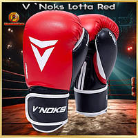 Боксерські рукавички V`Noks Lotta Red 12 унцій червоні Професійний захист для тренувань та змагань