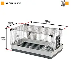 Клітка для кроликів та морських свинок з аксесуарами Ferplast Cage krolik L 100*60*52h, фото 4