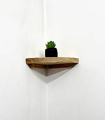 Полиці кутові дерев'яні 18 см дуб