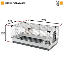 Клітка для кроликів та морських свинок з аксесуарами Ferplast Cage krolik L 120*60*50h, фото 5