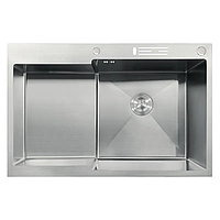 Мийка MIXXUS MH7849R-HK NANO-SILVER (3.0/0.9) з нержавіючої сталі "глибоке крило", з підставкою під ножі (MX1937)