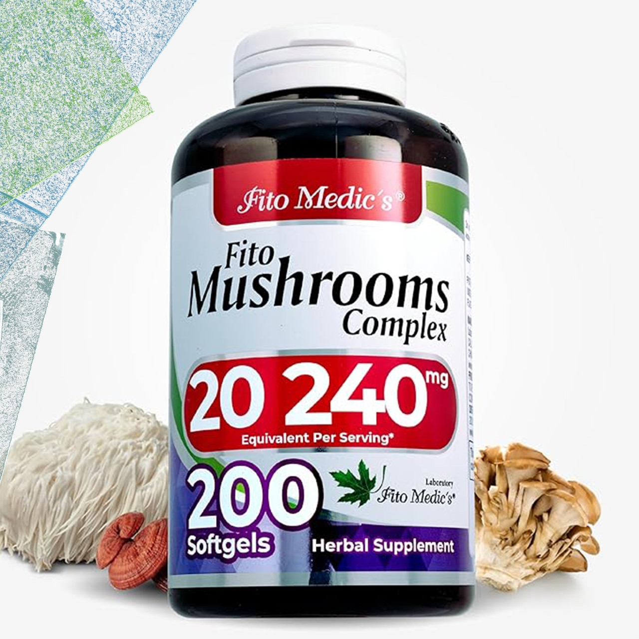 Грибний комплекс Fito Medic's Fito Mushroom Complex 200 гелевих капсул