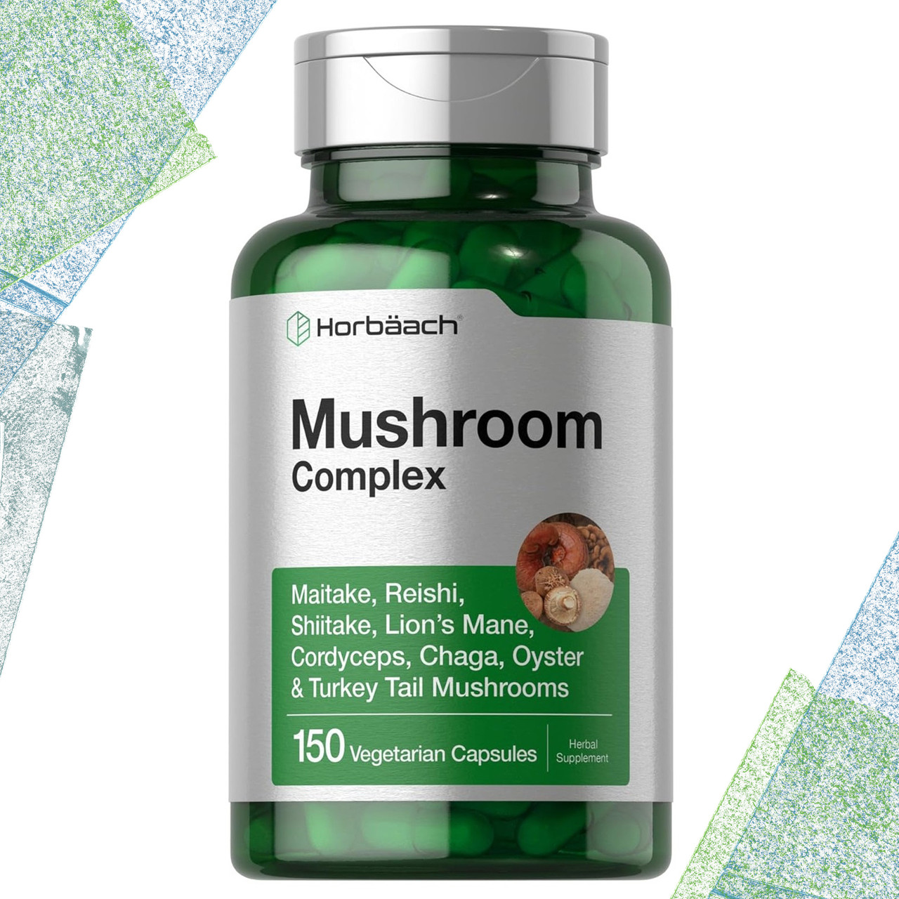 Грибний комплекс Horbaach Mushroom Complex, 150 вегетаріанських капсул