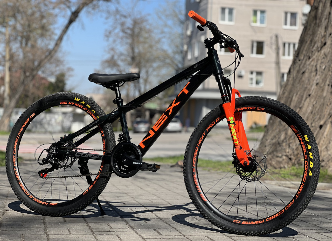 Велосипед гірський спортивний 26" CORSO Next NX-26700 чорно-помаранчевий на рост 130-145 cм