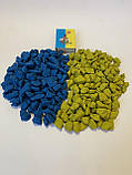 Декоративний камінь патріотичний 10кг жовто-синій 5-10мм щебінь фарбований для ландшафту та клумб mlk, фото 2