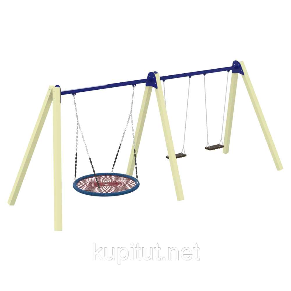 Гойдалка Triple Fun Woodl KIDIGO, фото 1