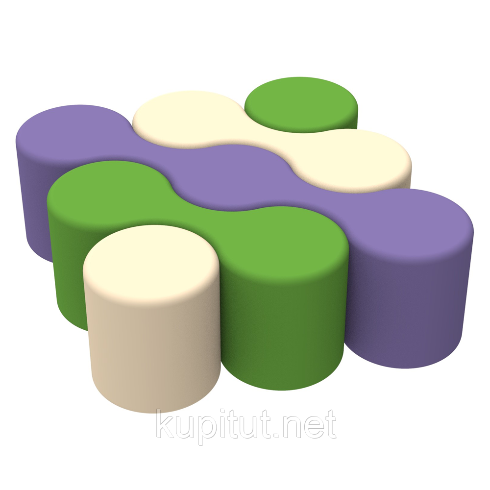 Комплект дитячих пуфів Зигзаг KIDIGO, фото 1