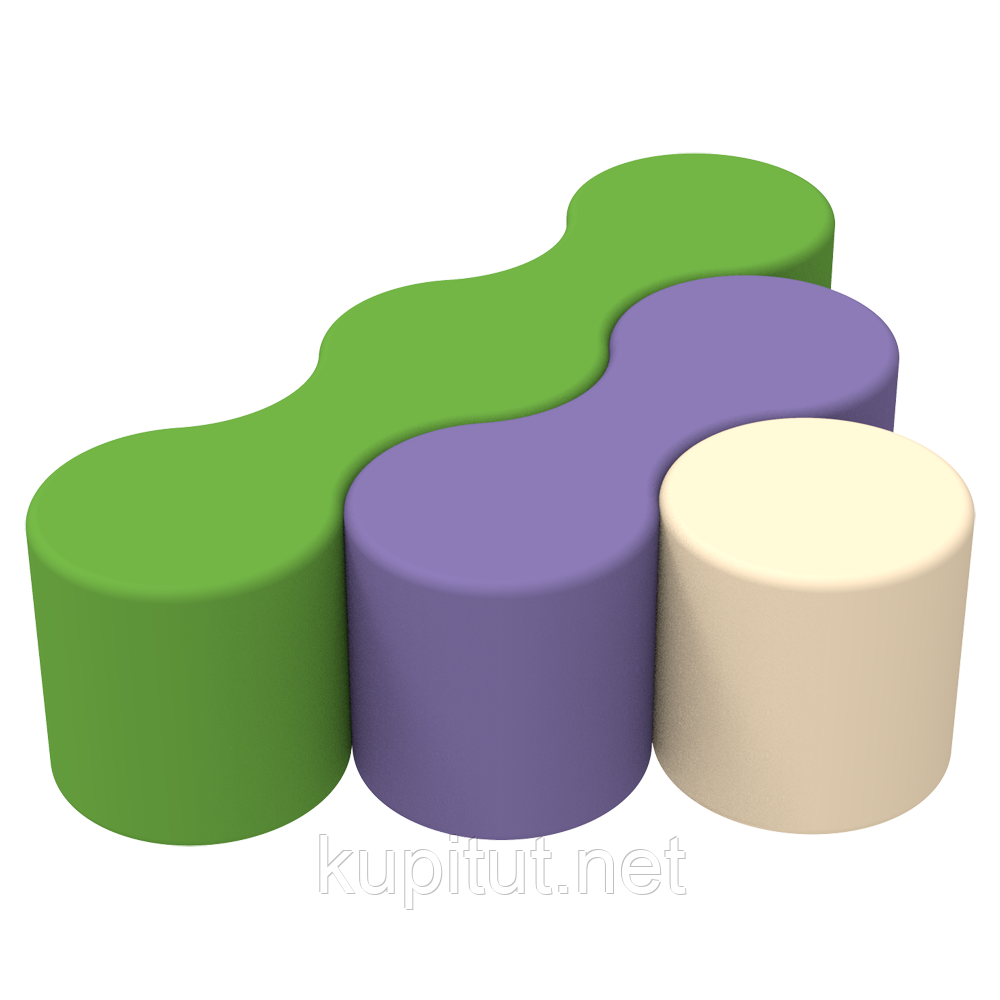 Комплект дитячих пуфів Хвиля KIDIGO, фото 1