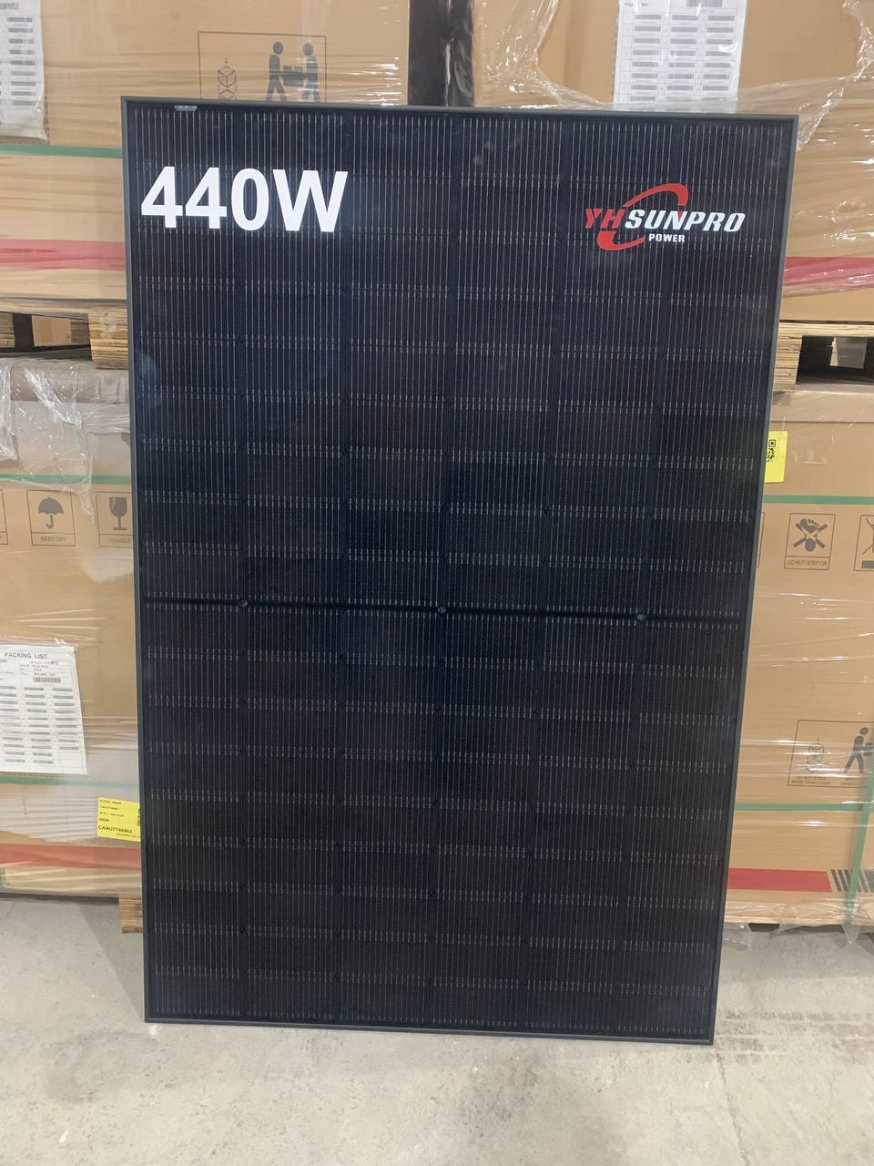 Монокристалічна сонячна панель YH SUNPRO-SPDG440-N108M10,440 Вт