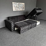 Великий розкладний диван в тканині, фото 7