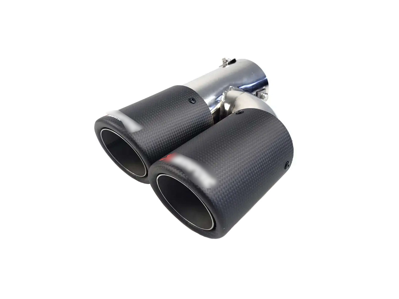 Насадки на вихлоп Carbon ( матовий ) 63mm To 89mm ( подвійна H ) на Akrapovič Akrapovič, фото 1