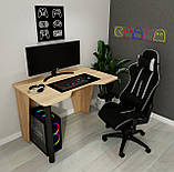 Геймерський комп'ютерний стіл, ігровий стіл з вирізом, стіл для ПК, фото 4