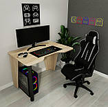 Геймерський комп'ютерний стіл, ігровий стіл з вирізом, стіл для ПК, фото 6
