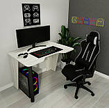 Геймерський комп'ютерний стіл, ігровий стіл з вирізом, стіл для ПК, фото 9