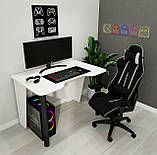 Геймерський комп'ютерний стіл, ігровий стіл з вирізом, стіл для ПК, фото 10