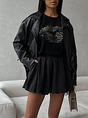 Спідниця трендова жіноча на гумці та з кишенями 417 Розмір 42- 46